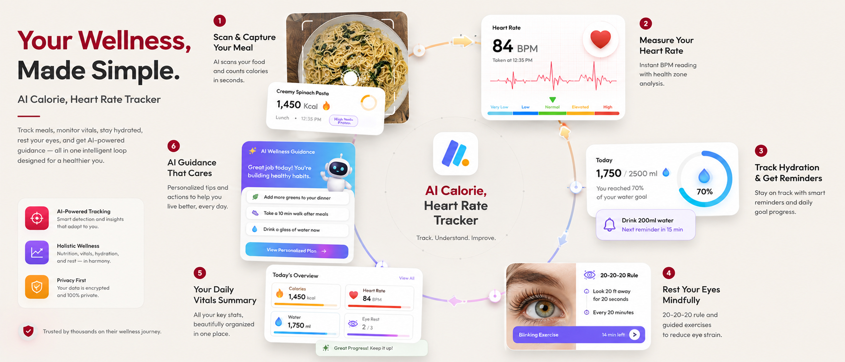 AI Calorie, Heart Rate Tracker visual 1