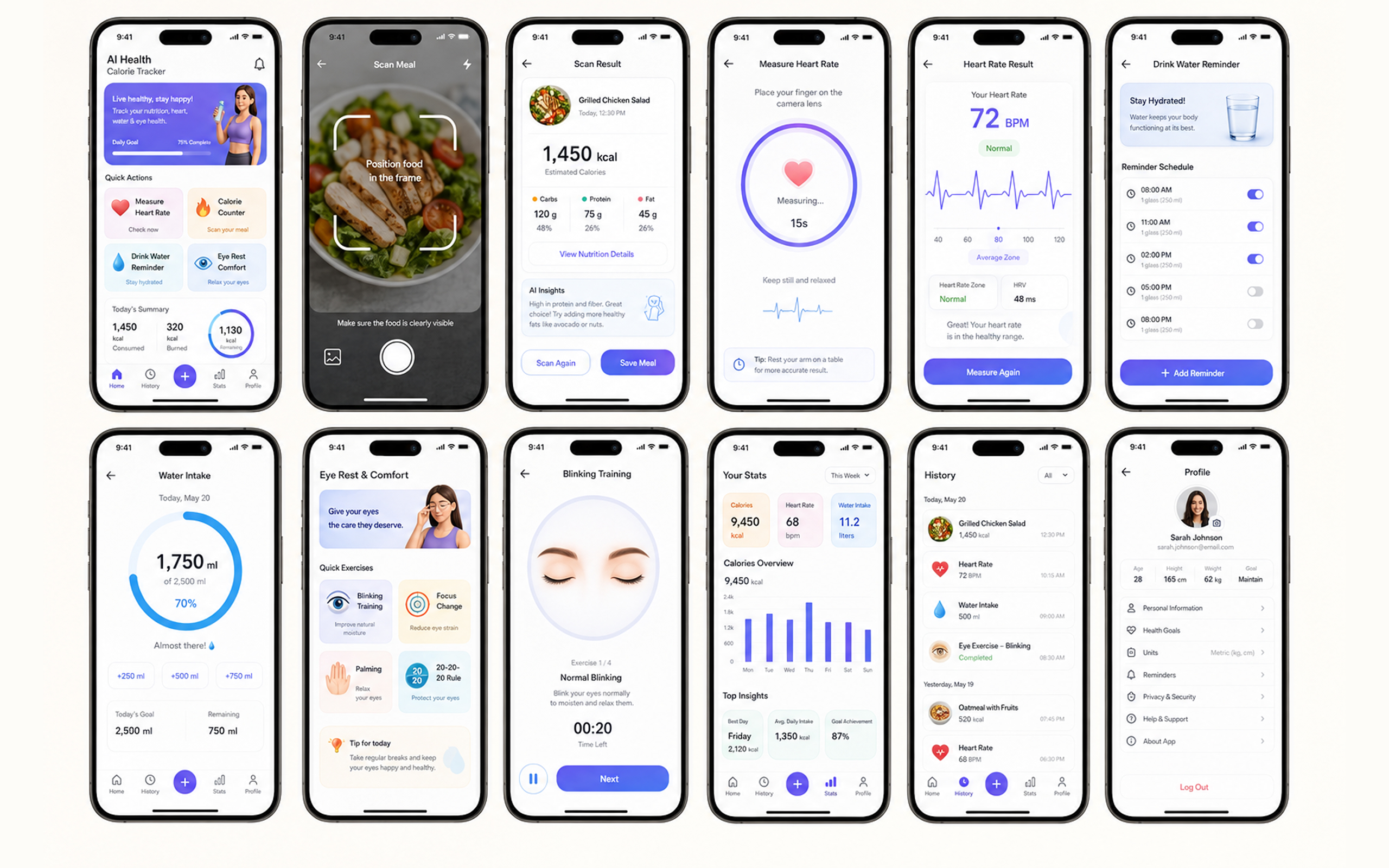 AI Calorie, Heart Rate Tracker visual 2